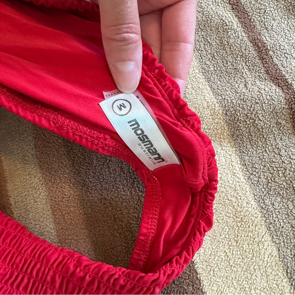 Red Textured Bikini Bottom - Picture 2 of 3